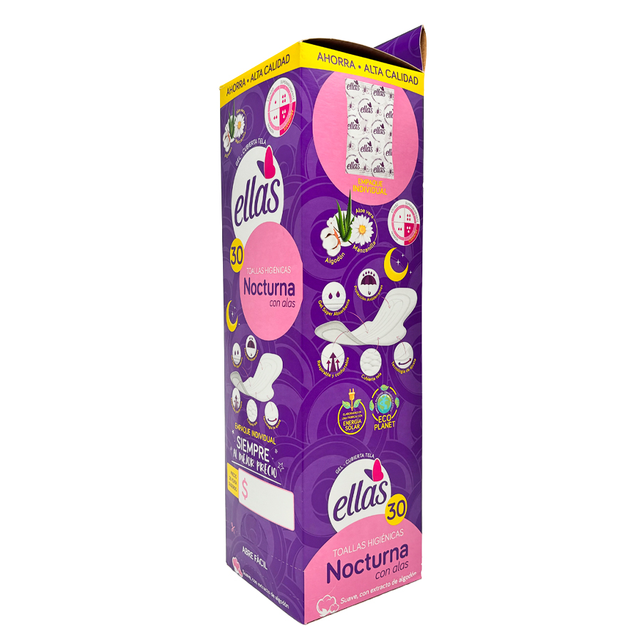 Toalla Femenina Ellas Nocturna Caja 12x30
