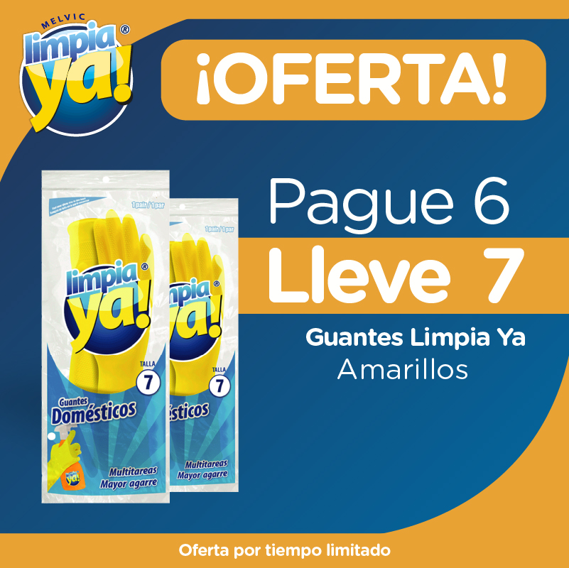 Compra 6 Guante Amarillo y Recibe 1 Gratis