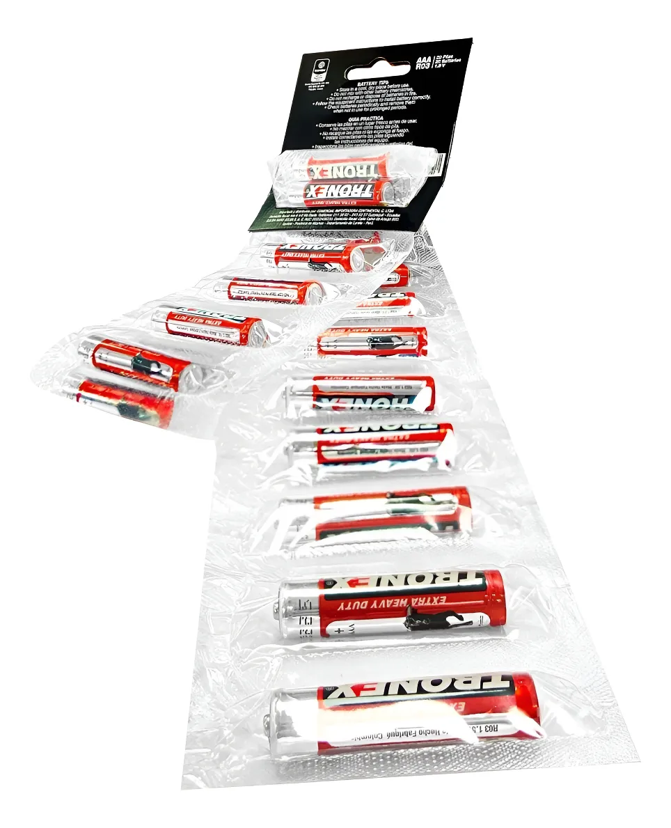 Pila bateria manganeso AAA ristra x10 und