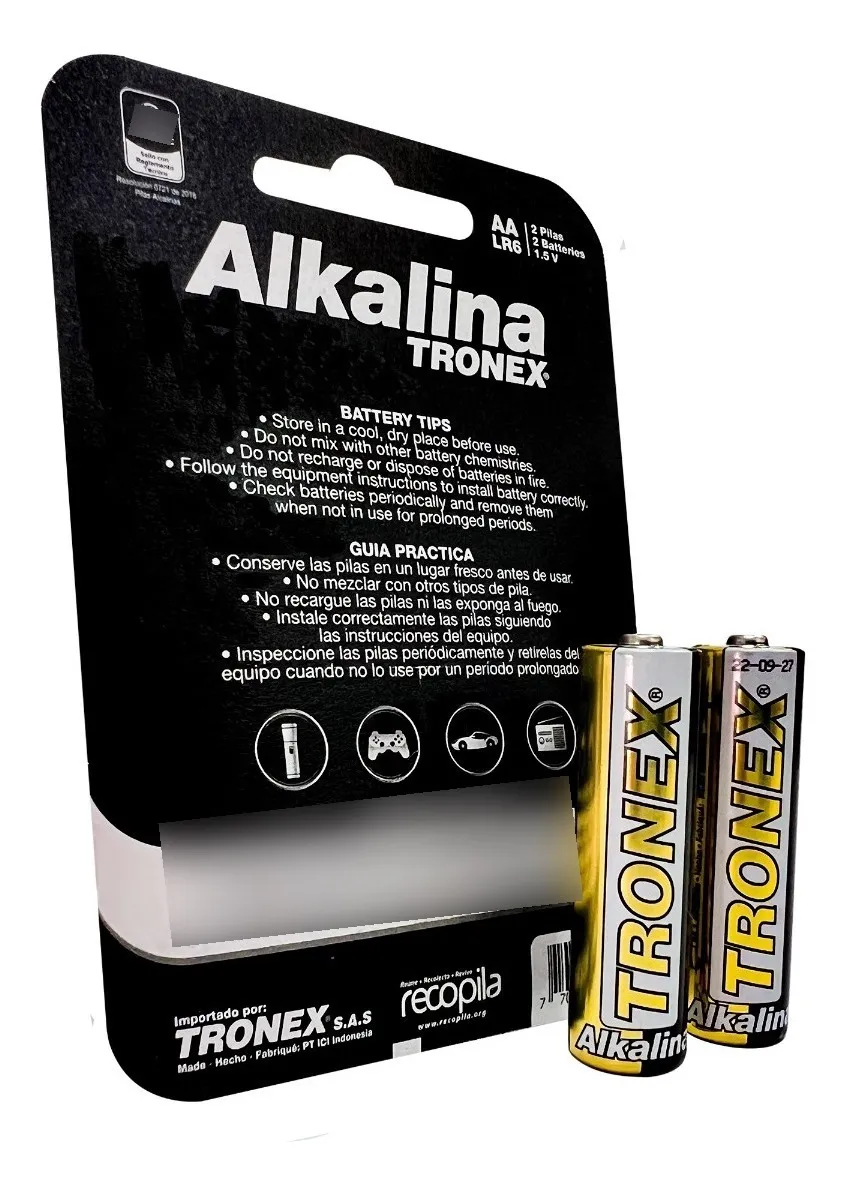 Pila bateria alcalina AA  blister x2 und