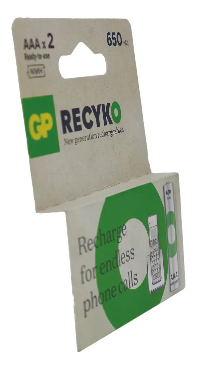 Pila bateria recargable AAA 1.2V x2 und