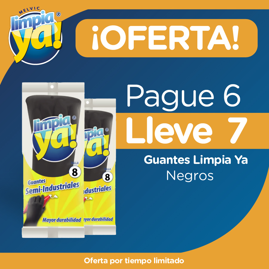 Compra 6 Guante Negro y Recibe Gratis 1