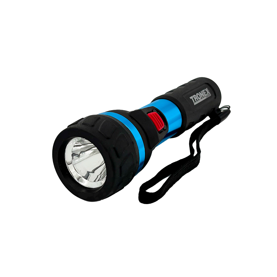 Linterna 130 Lúmenes LED 2 AA Aluminio Azul Alta Resistencia