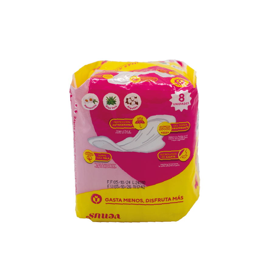 Toallas Higiénicas delgadas x8 und