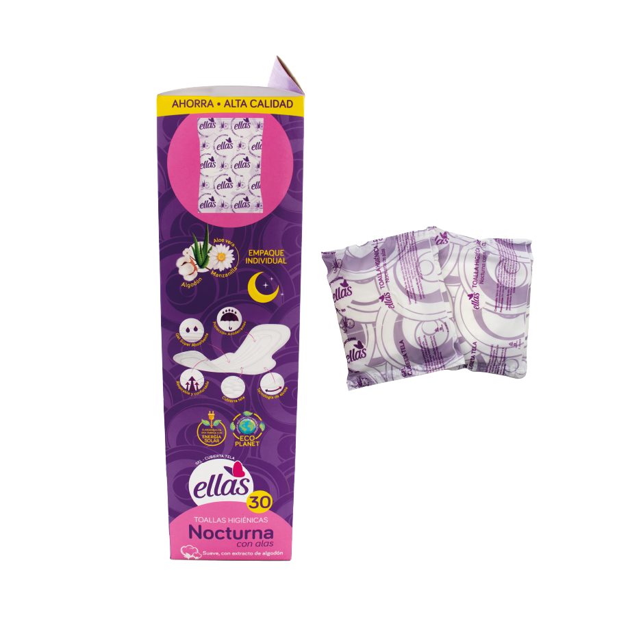 Dispensador de toallas higienicas nocturnas x30 und