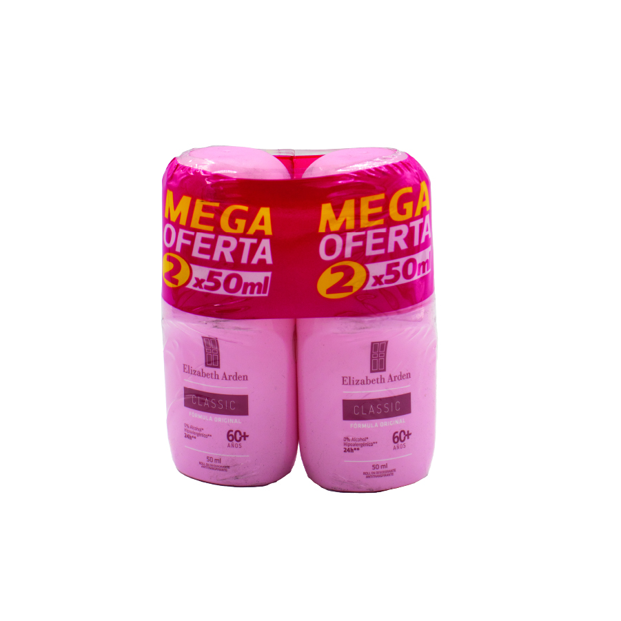 Desodorante mujer Classic Rollon 50ml x2 und