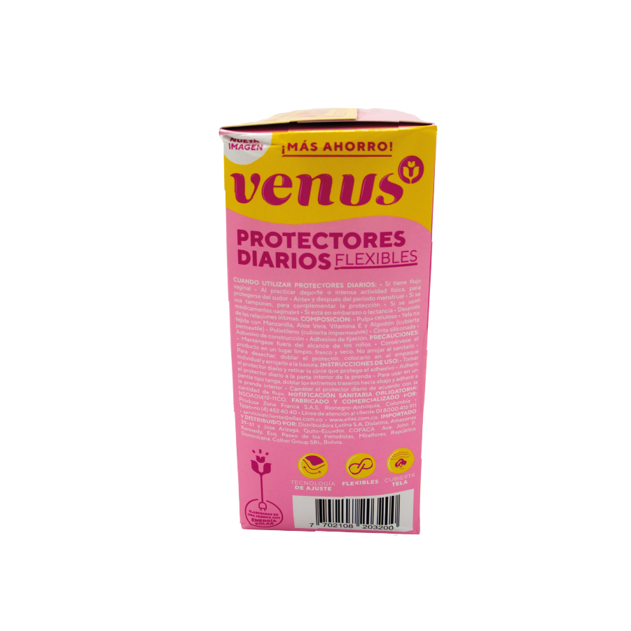 Protectores Diarios Caja Anatómico Flexibles x70 und