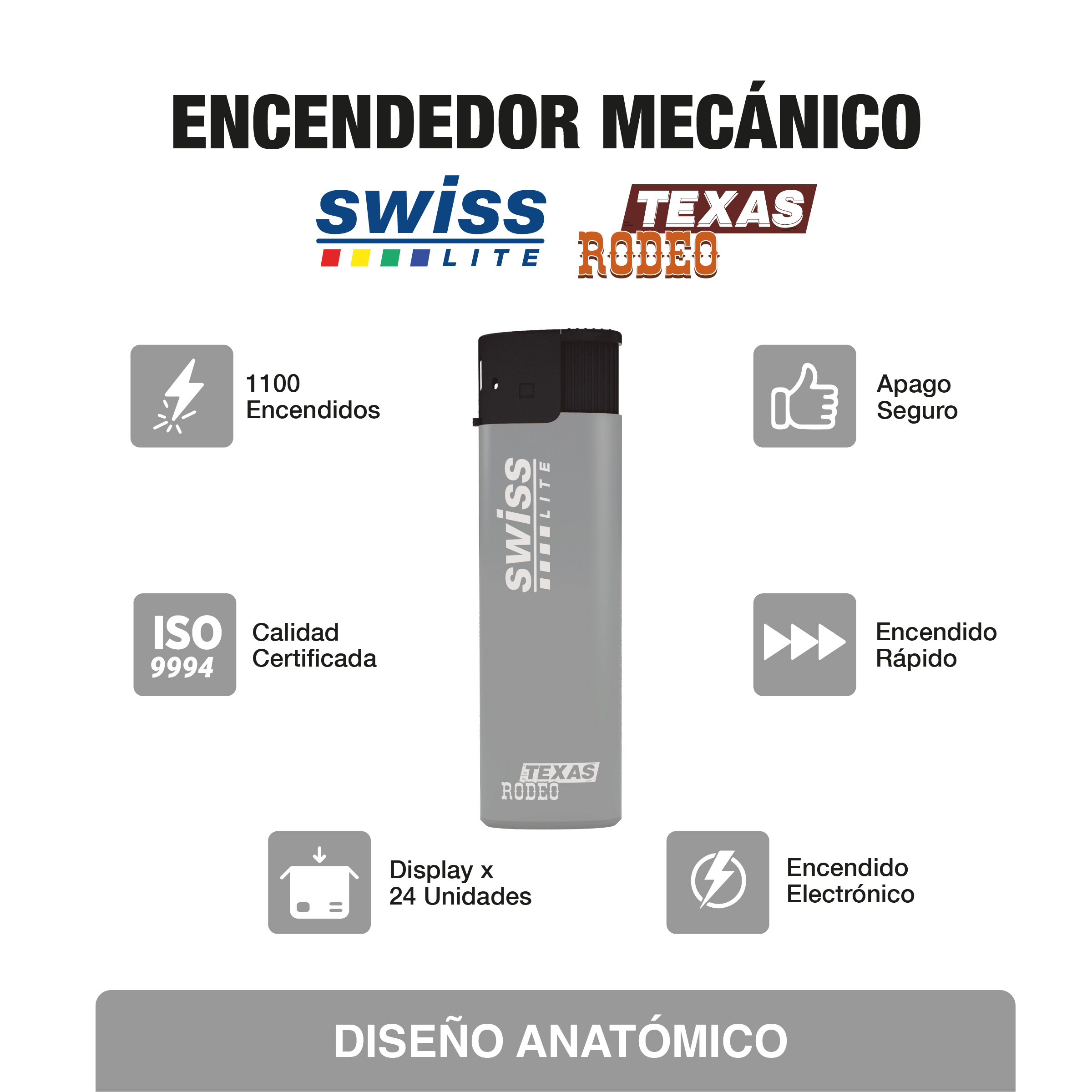 Encendedor Texas Rodeo x24 und