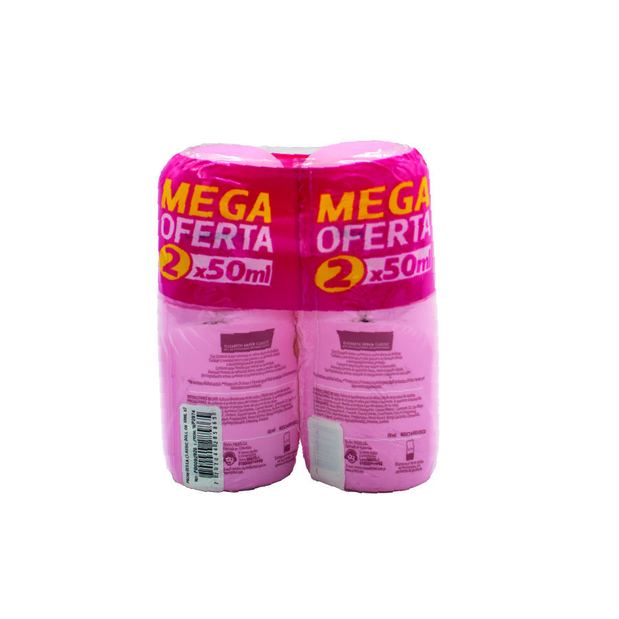 Desodorante mujer Classic Rollon 50ml x2 und