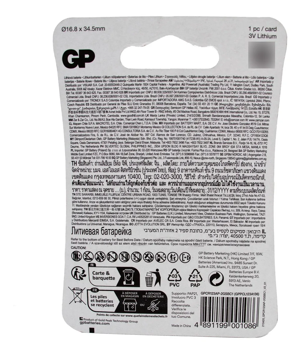 Pila Lithium para cámara