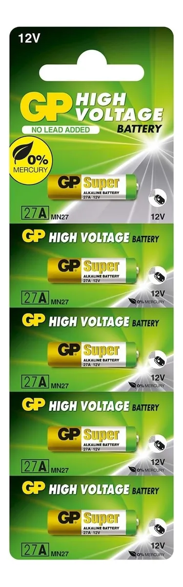 Pila  bateria alcalina alarma 12V x5 und