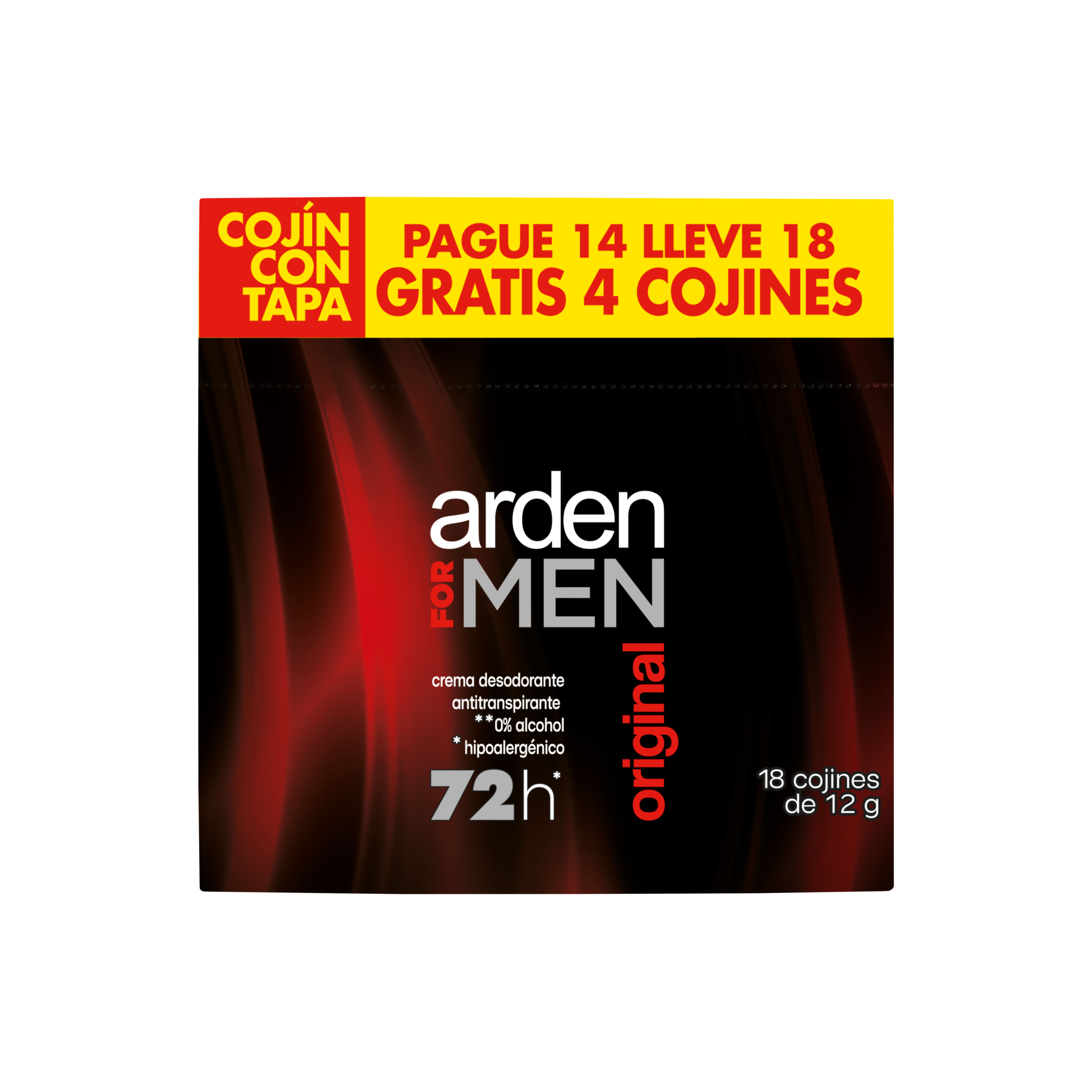 Desodorante Proteccion 72h en crema paga 14 lleva 18 cojines