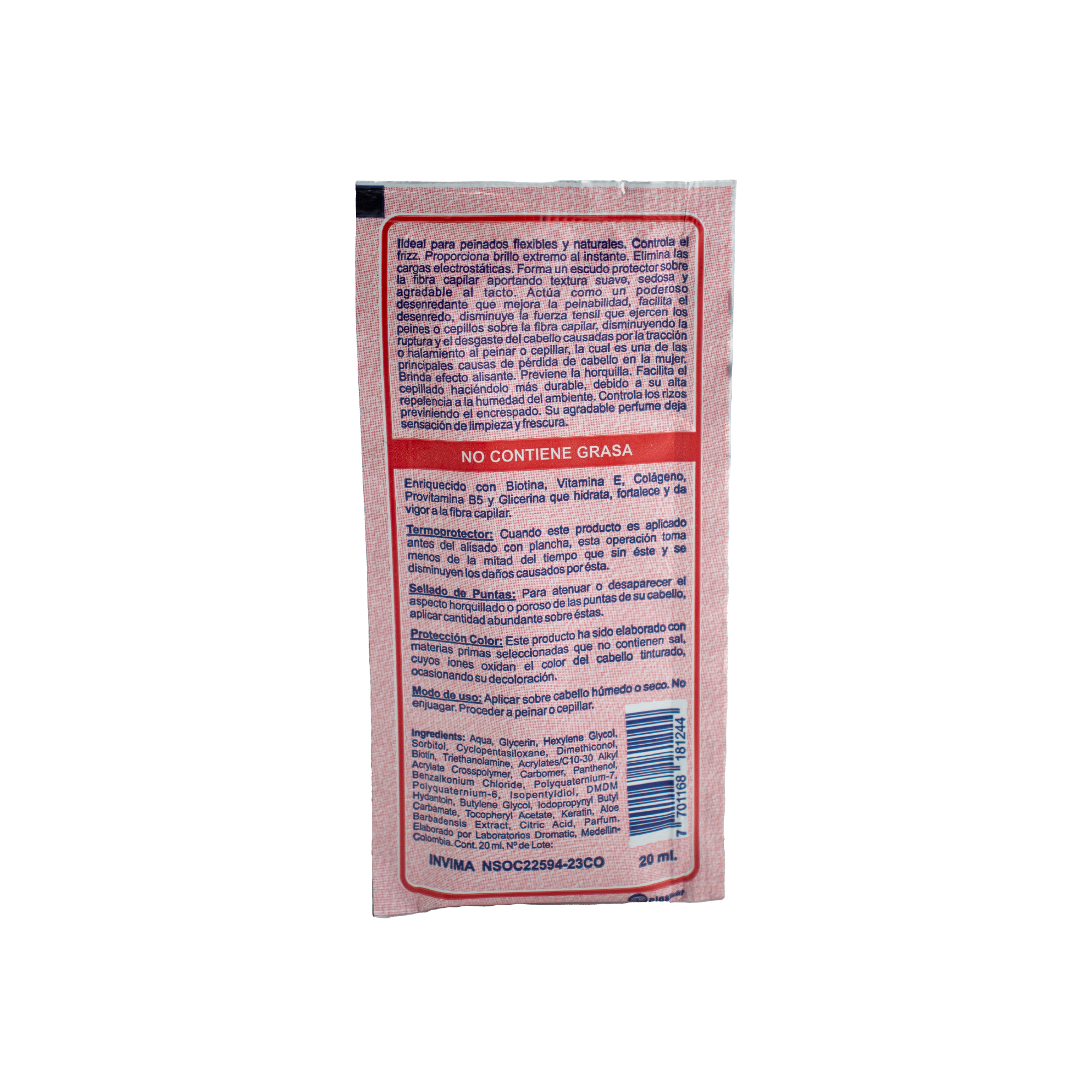 Sachet Polimero para el cabello x1 und