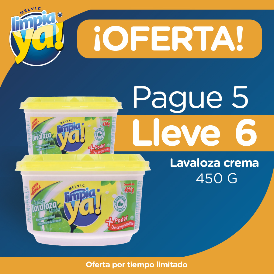 Compra 5 Lavalozas en Crema y Recibe 1 Gratis