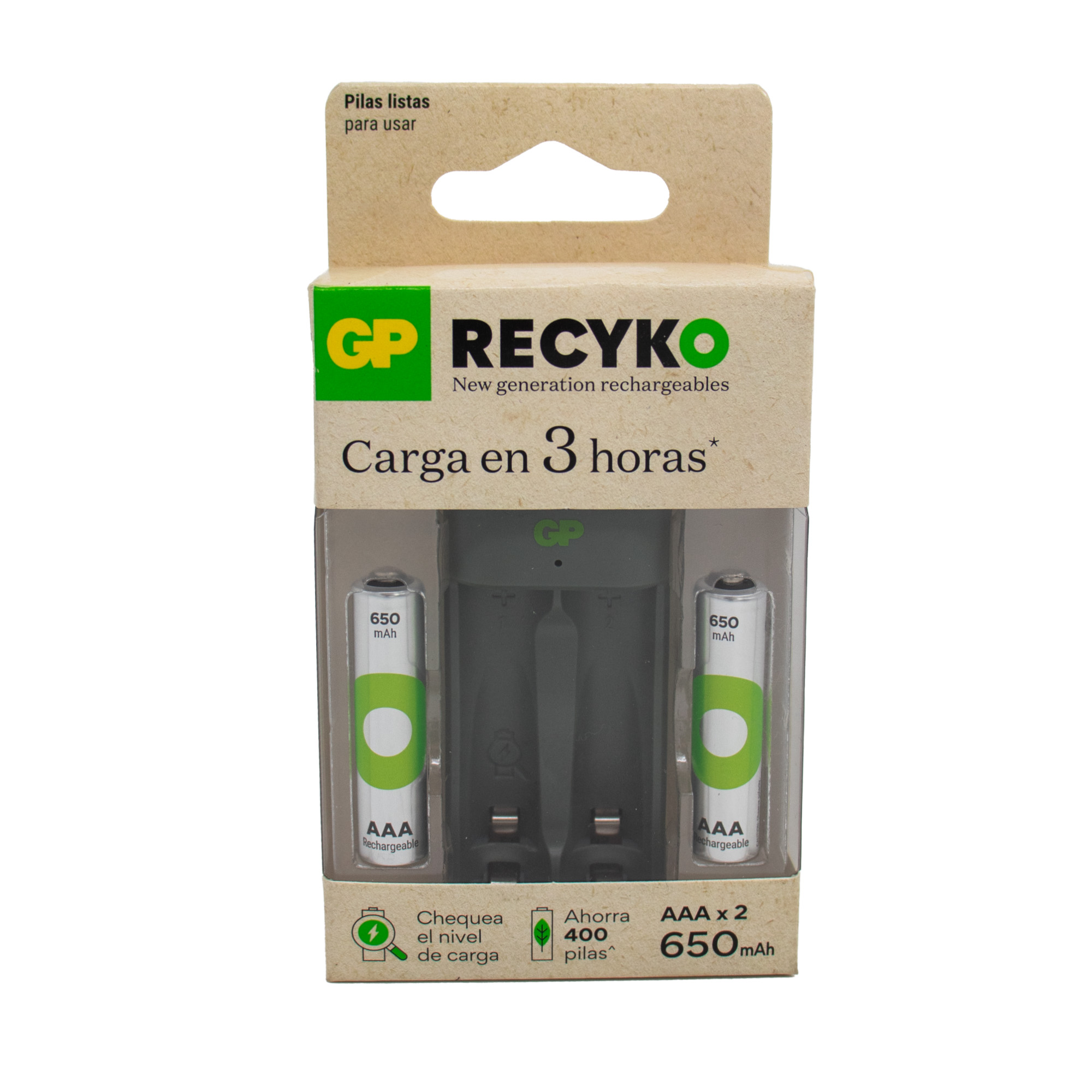 Cargador E211 con 2 Pilas AAA NiMH 650 mAh