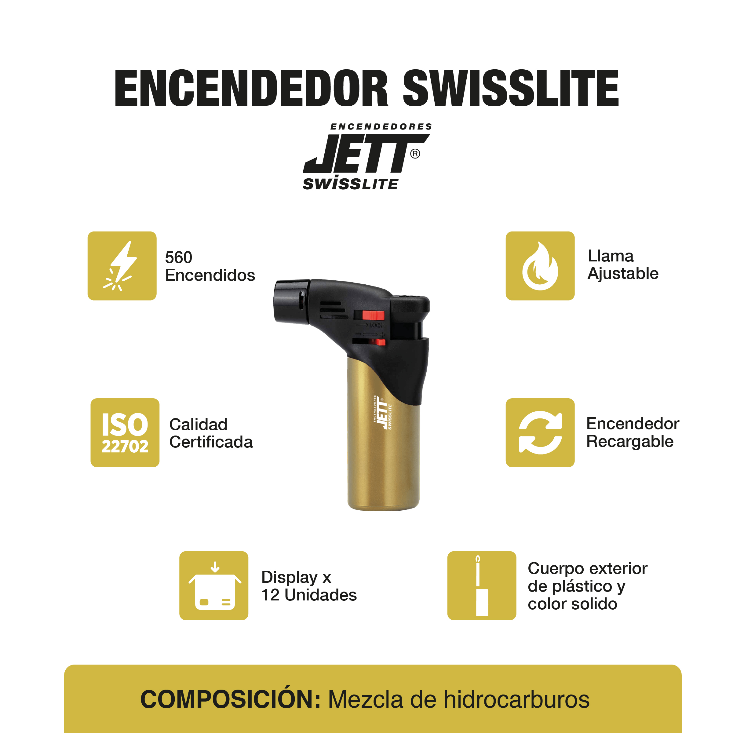 Encendedor Jett Solido