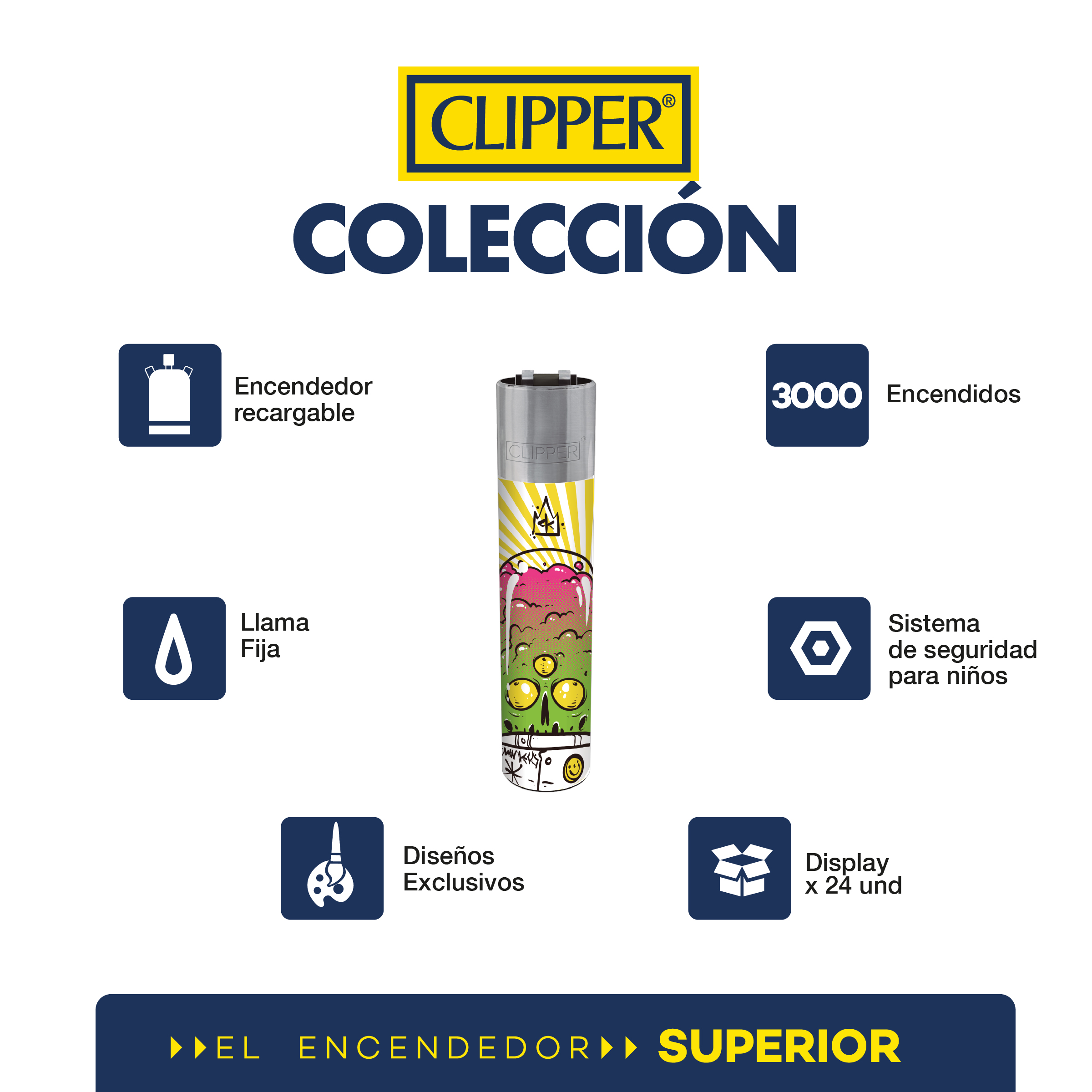 Encendedor recargable motivos coleccionables