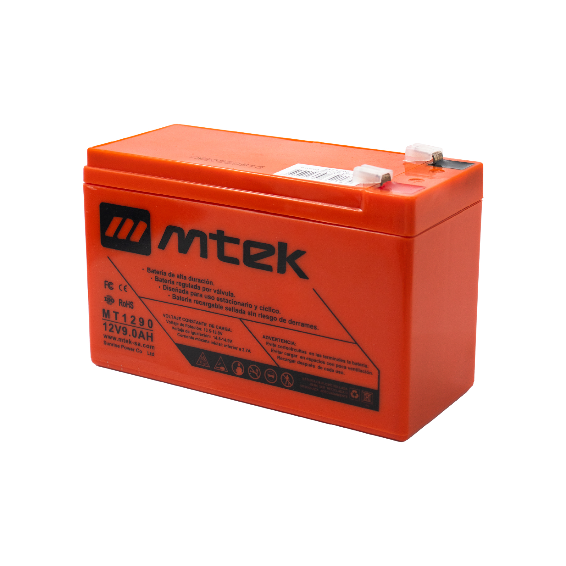 Bateria Sellada vrla agm Mtek 12v 9a