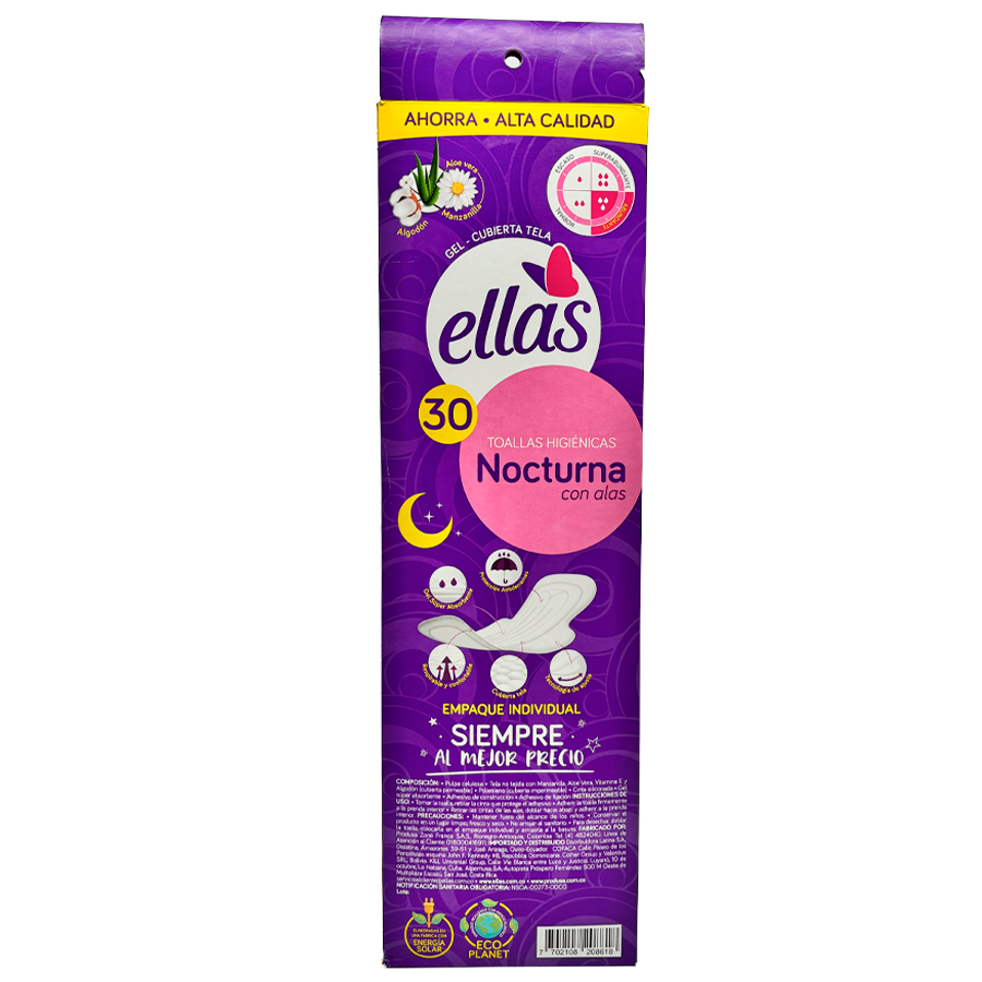 Toalla Femenina Ellas Nocturna Caja 12x30