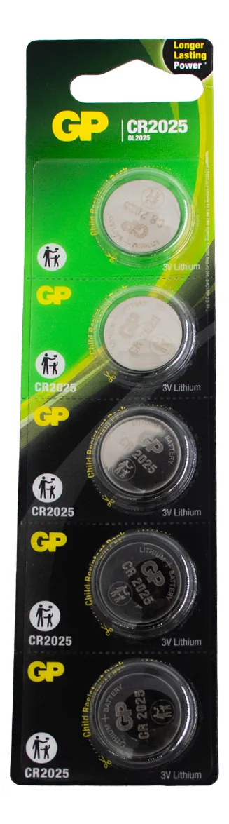 Pila Tipo moneda CR2025 x5 und