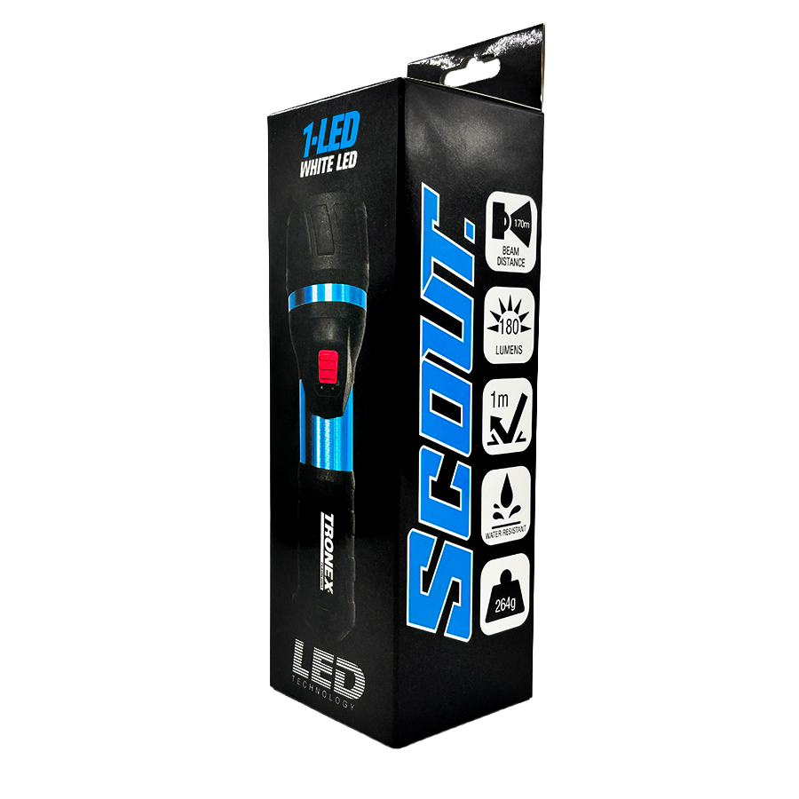 Linterna 180 Lúmenes LED 2 D Aluminio Azul Alta Potencia