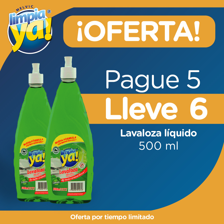 Compra 5 Lavalozas 500ml y Recibe 1 Gratis