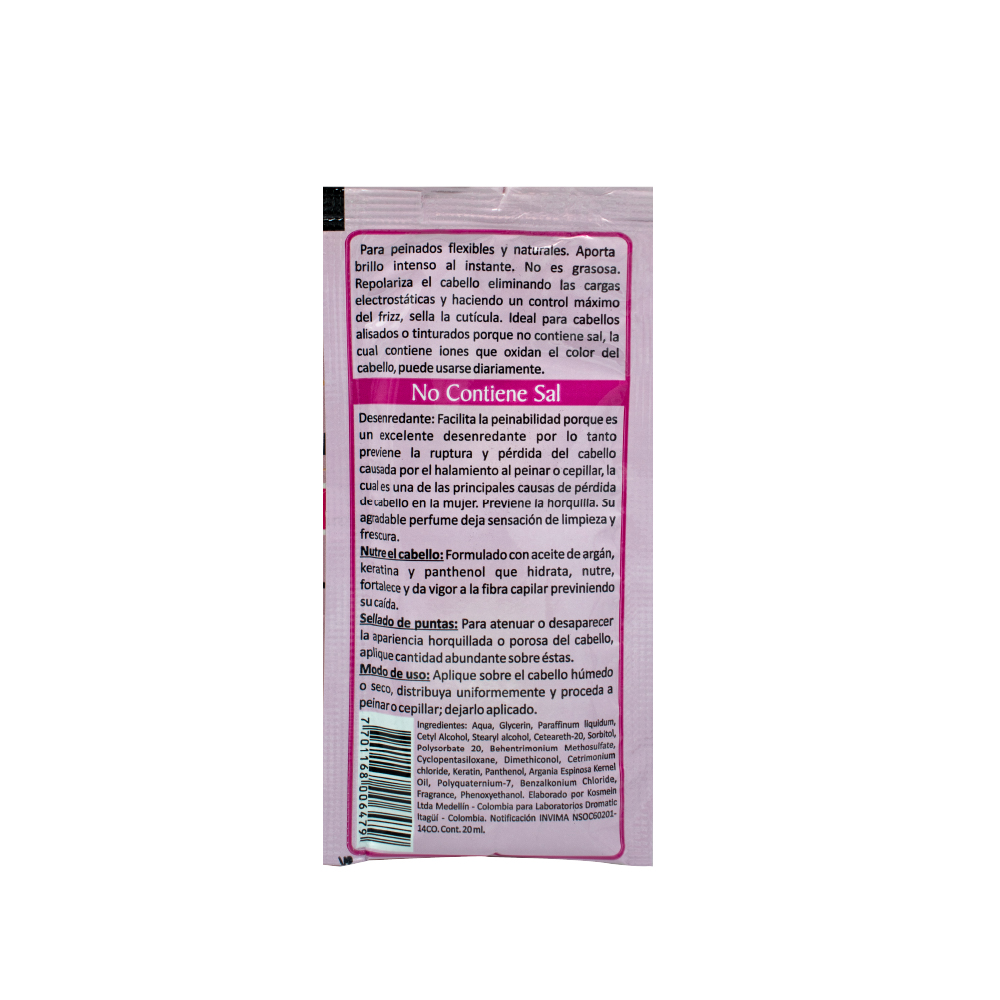 Sachet Crema para Peinar Zero sal x1 und