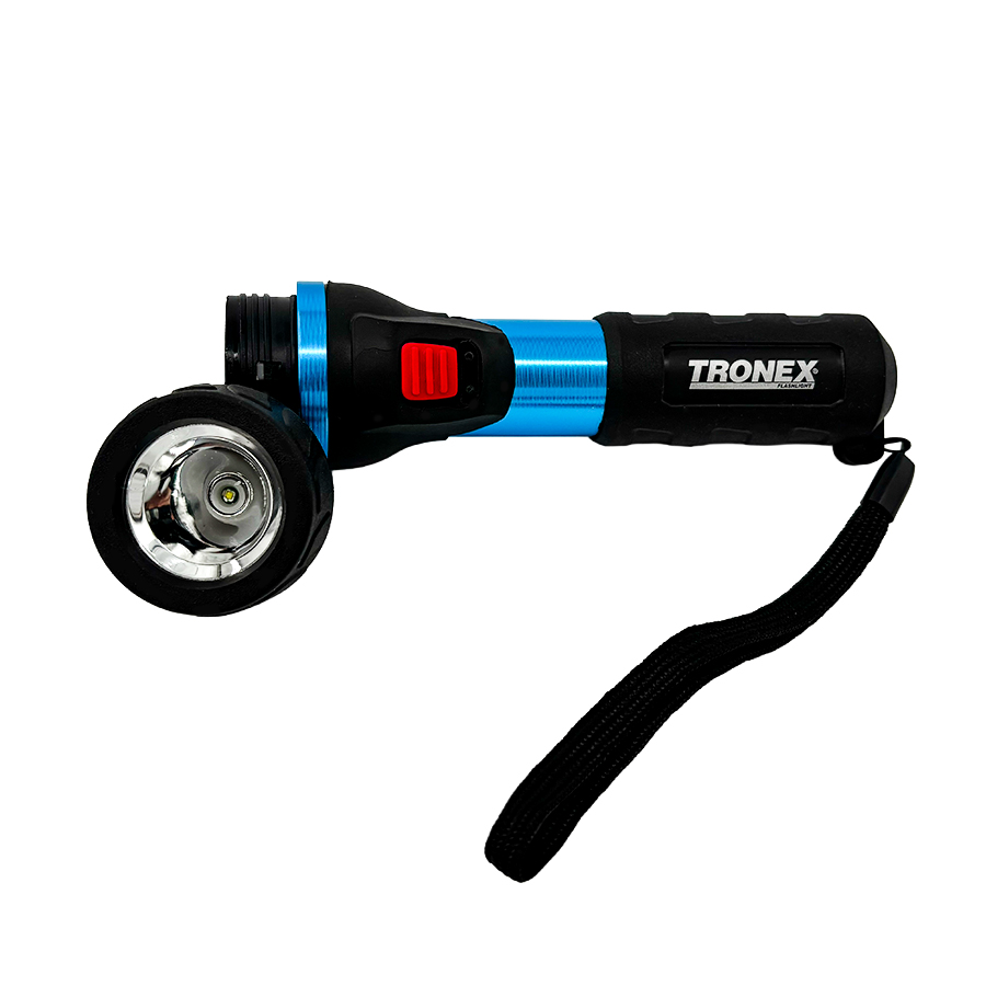 Linterna 130 Lúmenes LED 2 AA Aluminio Azul Alta Resistencia