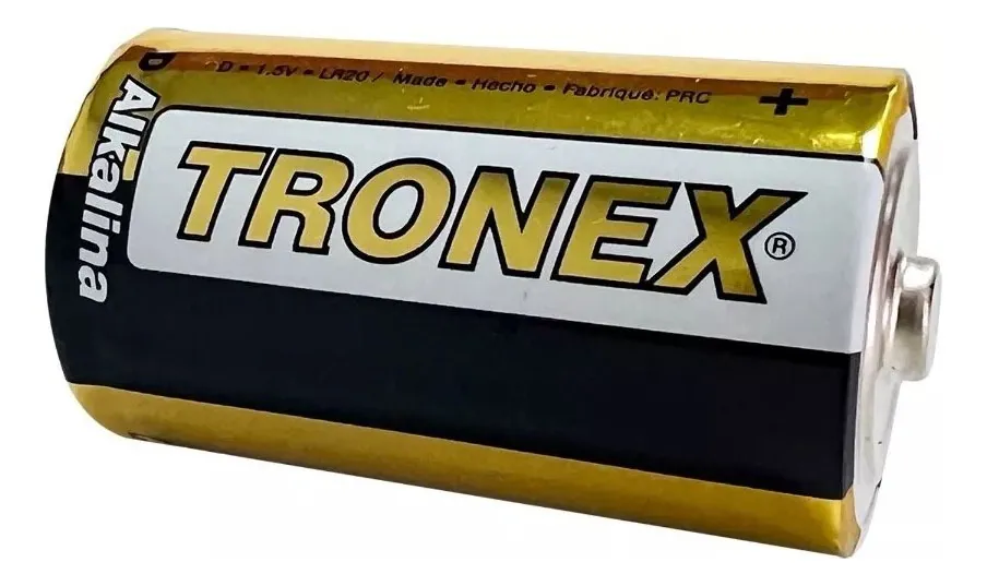 Pila bateria alcalina Tipo D blister x2 und