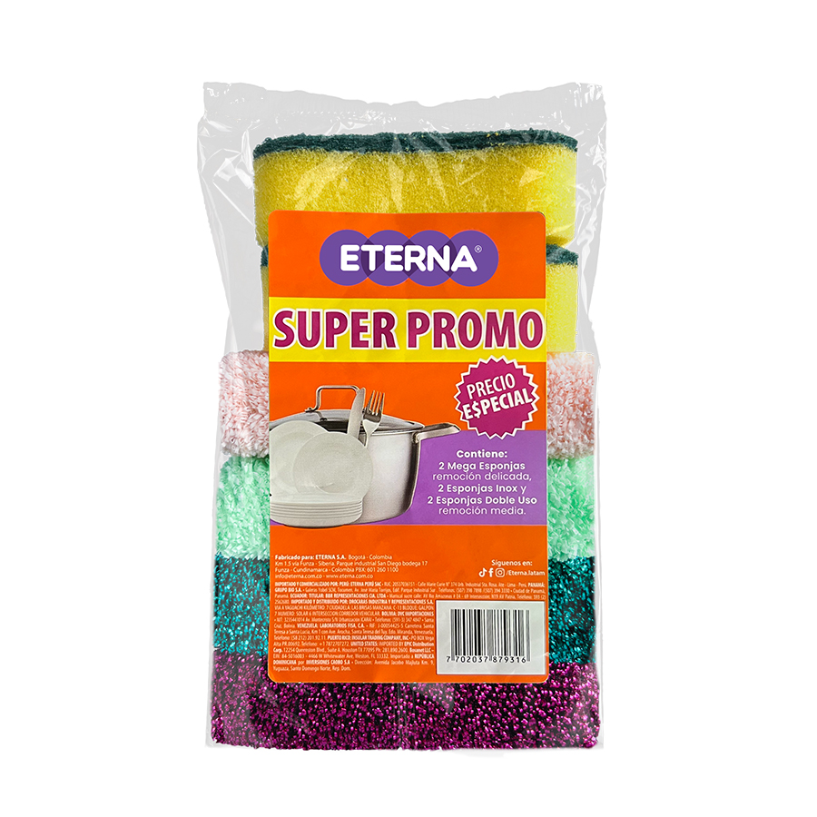 Pack Combo de Esponjas x 6 Unidades