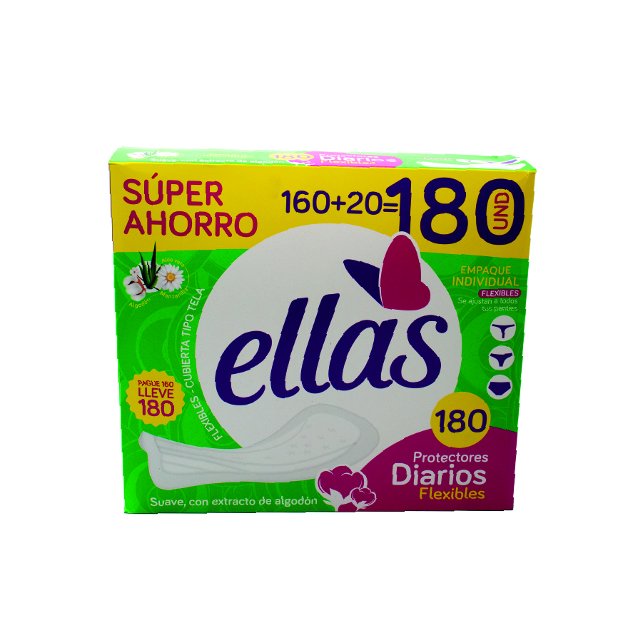 Protectores diarios anatomicos X180 und
