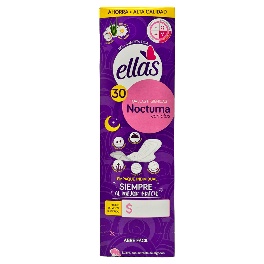 Toalla Femenina Ellas Nocturna Caja 12x30