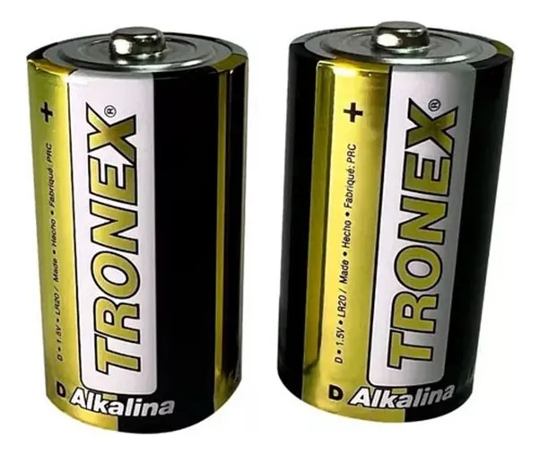 Pila bateria alcalina Tipo D blister x2 und