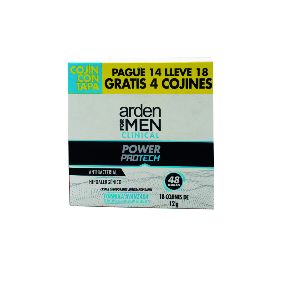 Desodorante hombre clinical en crema paga 14 lleva 18 cojines