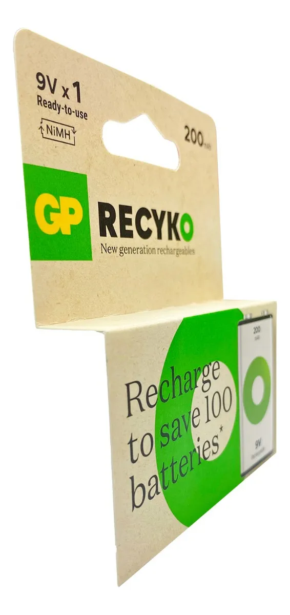 Pila bateria recargable 9V