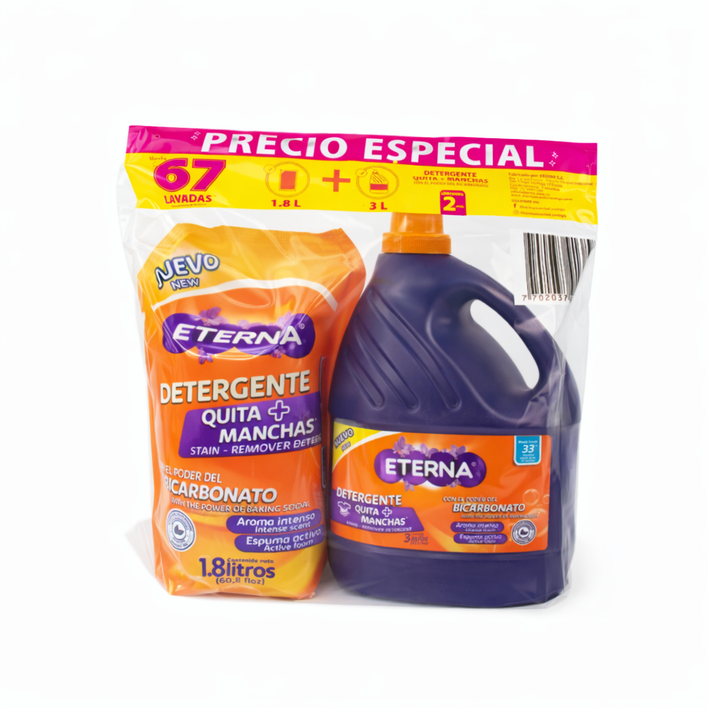 Combo detergente liquido Oferta 3000 ml + Doypack 1800 ml