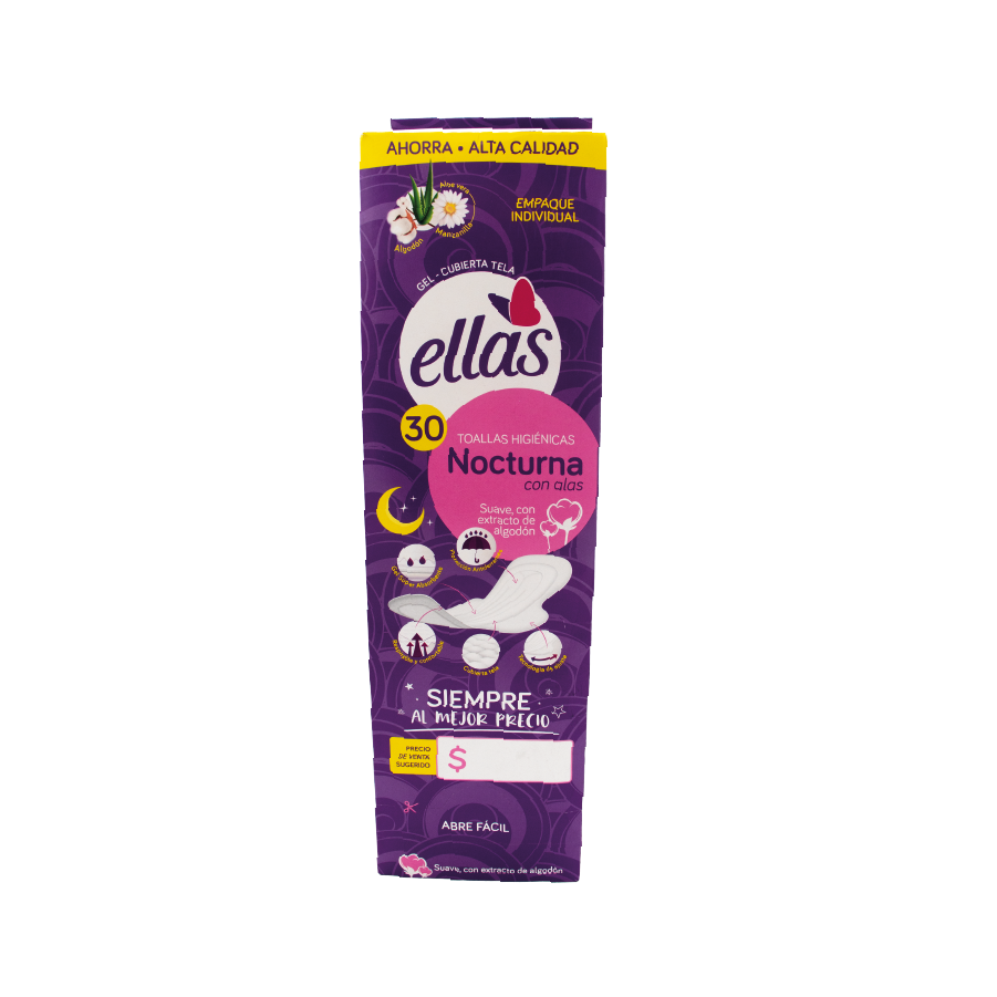 Dispensador de toallas higienicas nocturnas x30 und