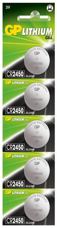 Pila Tipo moneda CR2450 x5 und