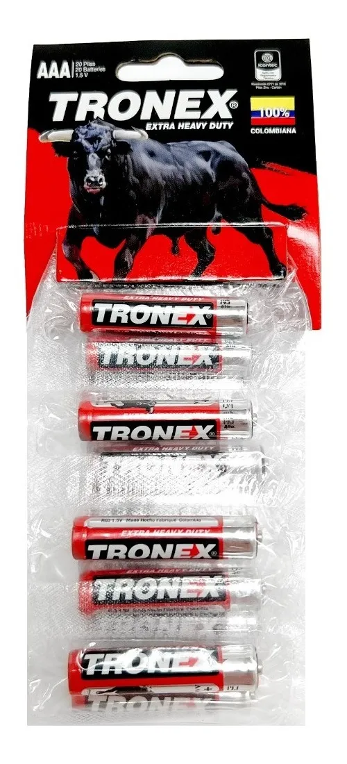Pila Tronex AAA manganeso IMPORTADA Ristra X1