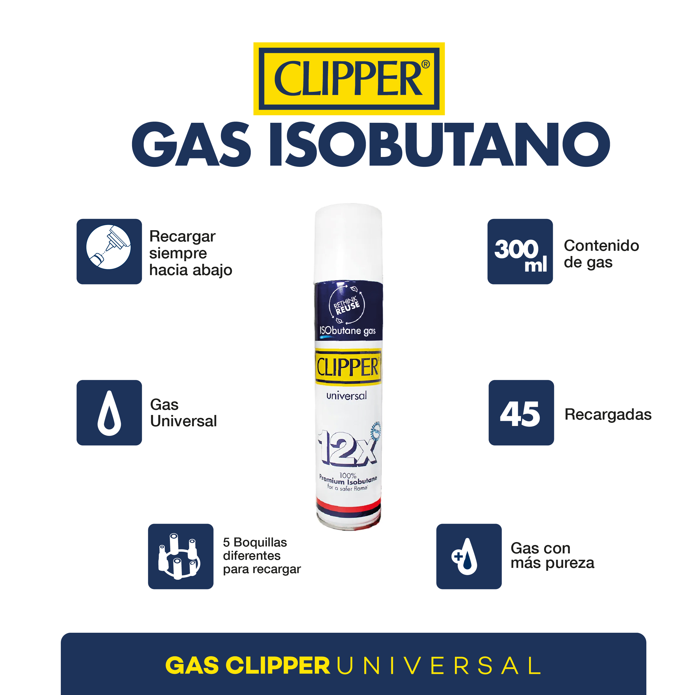 Gas Puro para recarga 300ml