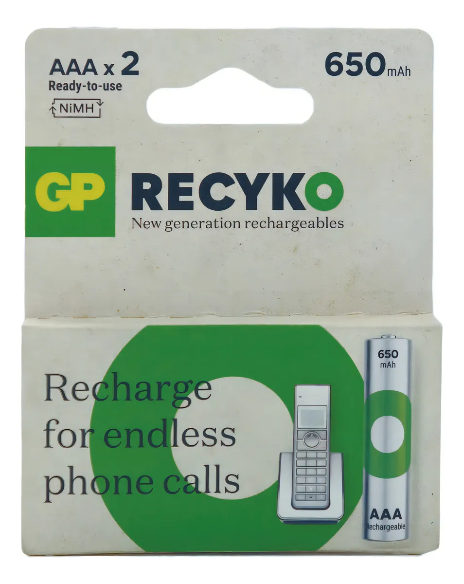 Pila bateria recargable AAA 1.2V x2 und