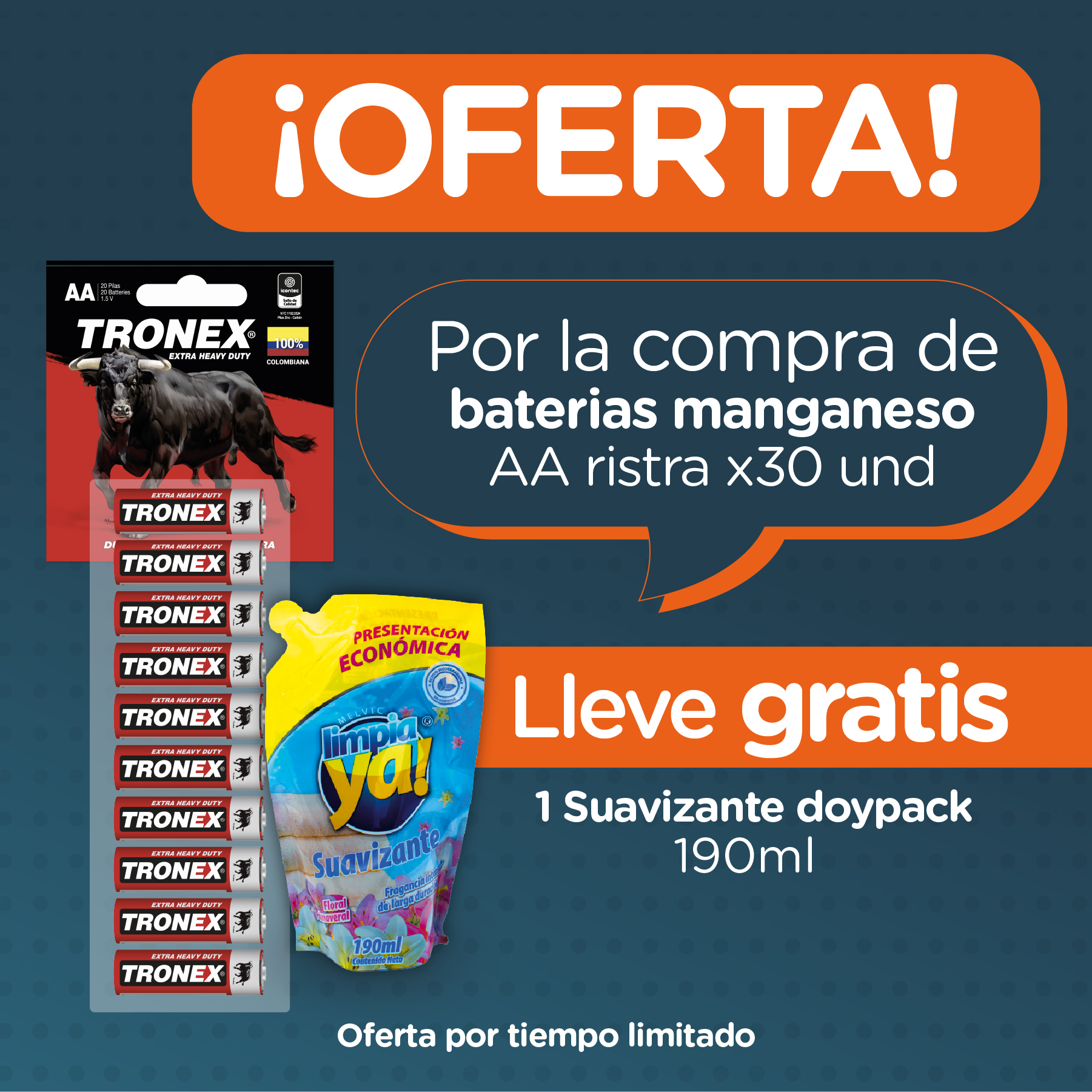 Compra Ristra x30 Pilas AA Manganeso y Suavizante Doypack 190 ml
