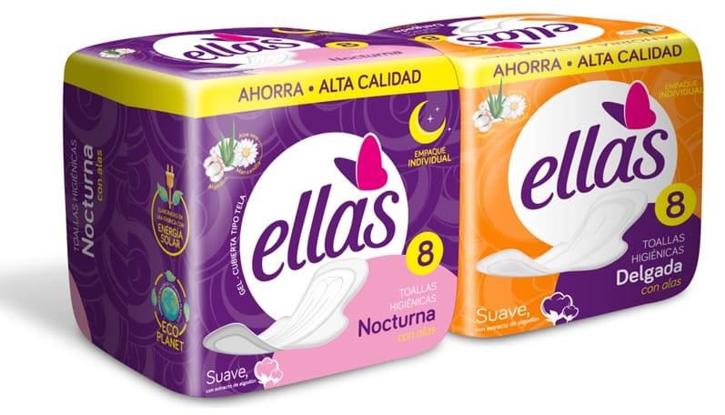 Combo Toallas Ellas Nocturnas x8 + Delgadas x8