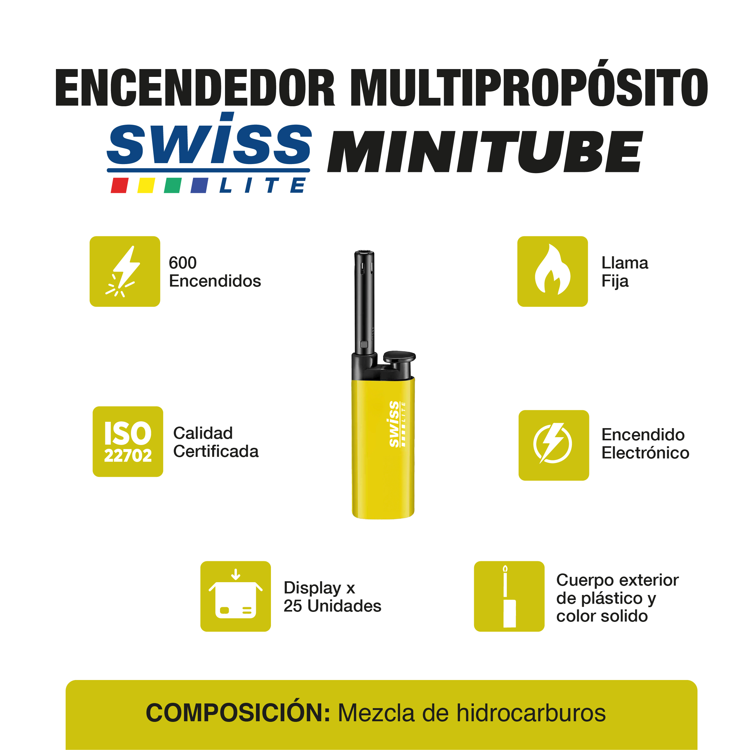 Encendedor Multiproposito Mini Solido