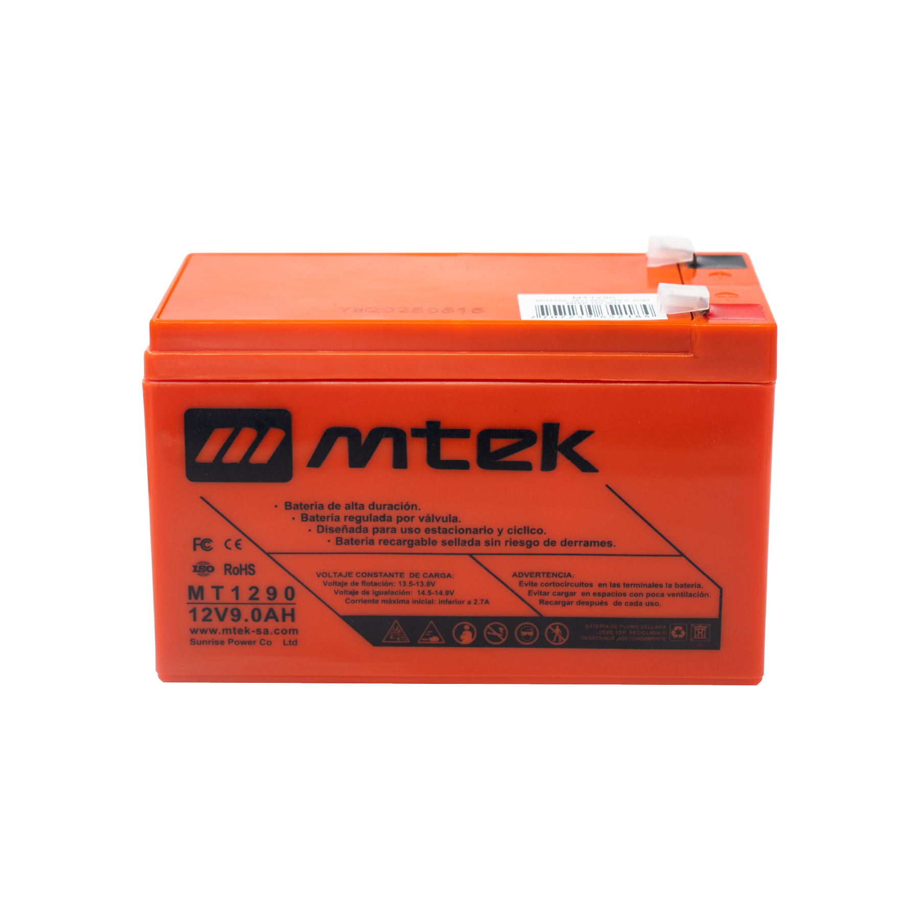 Bateria Sellada vrla agm Mtek 12v 9a