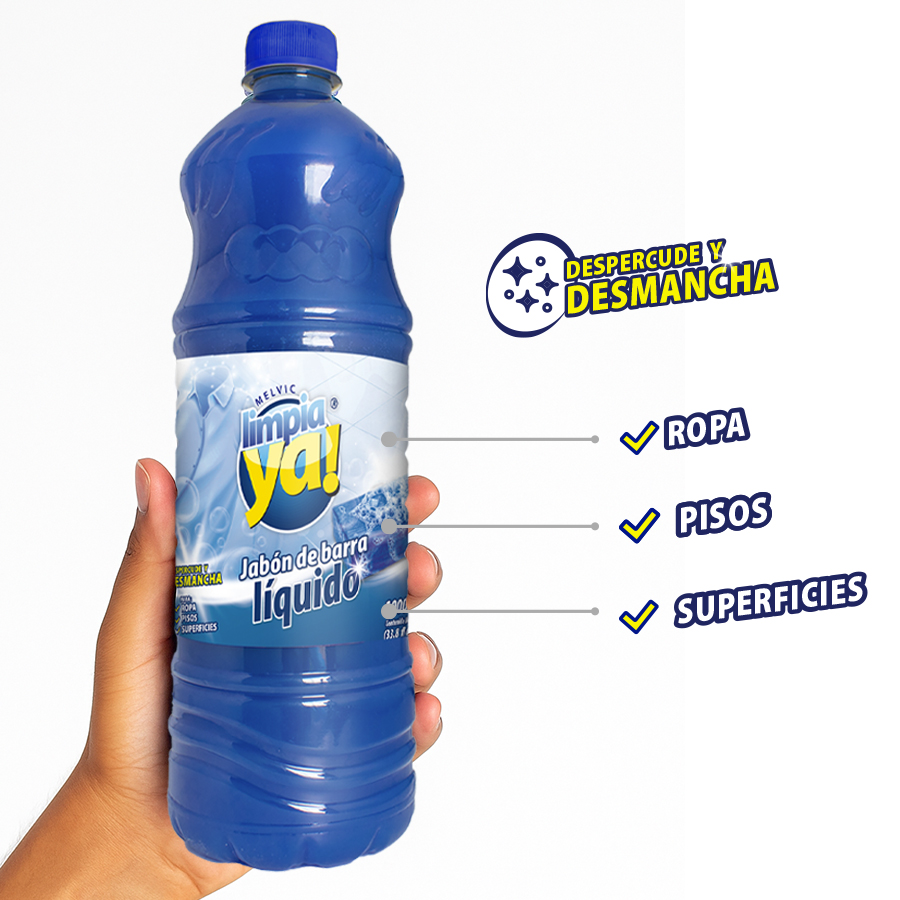 Jabón Barra Líquido Azul