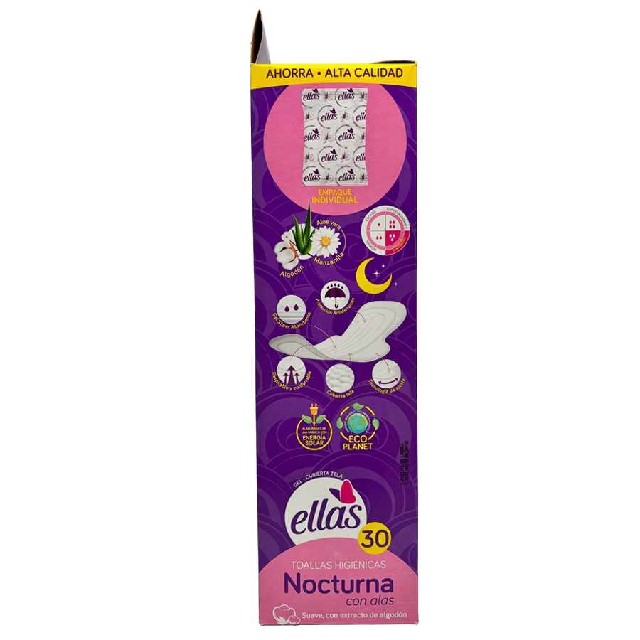 Toalla Femenina Ellas Nocturna Caja 12x30