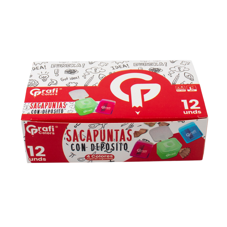 Sacapunta con Depósito Cuadrado GráficoColors
