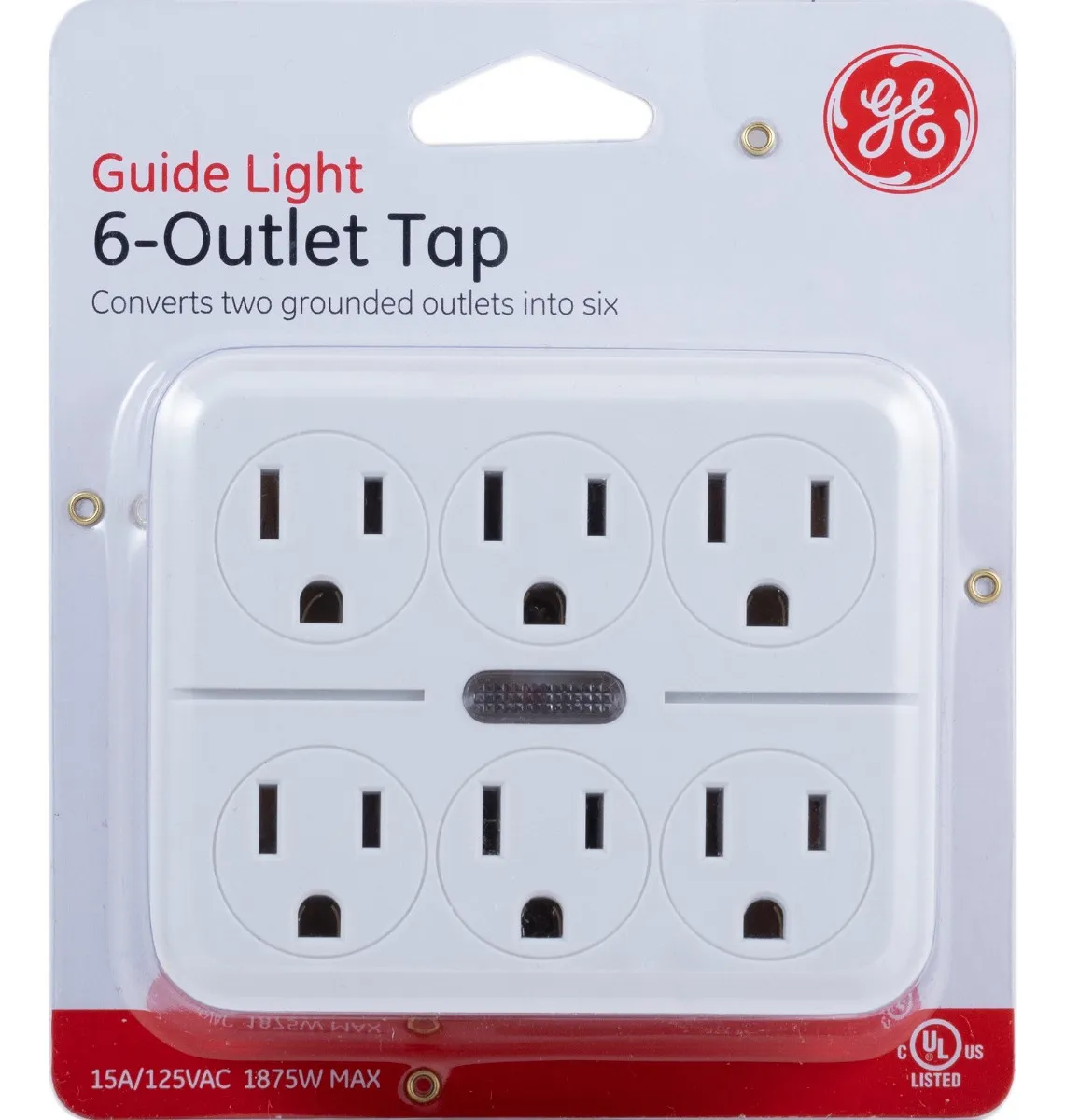 Multitoma General Electric 6 Salidas Polo A Tierra Y Guía