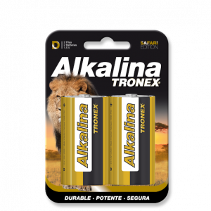 Pila bateria alcalina Tipo D blister x2 und